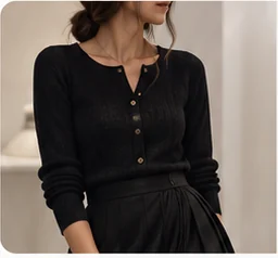 Silhouette noire élégante pour le soir